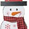 Glitzhome® 3ft. Lighted Wooden Christmas Snowman Porch Décor with Timer